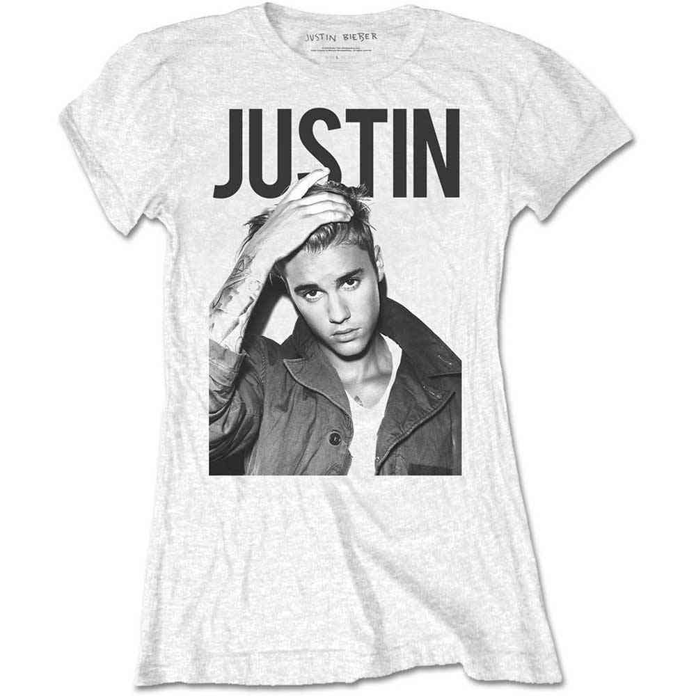 Justin Bieber Color Fade ladies T shirt black | Attitude Justin Bieber Color Fade ladies T shirt black | Attitude